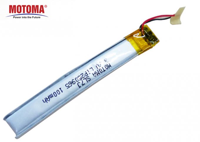 Curved Motoma Batteries , 3.7V 100mah Lithium Battery For Smart Glasses 0