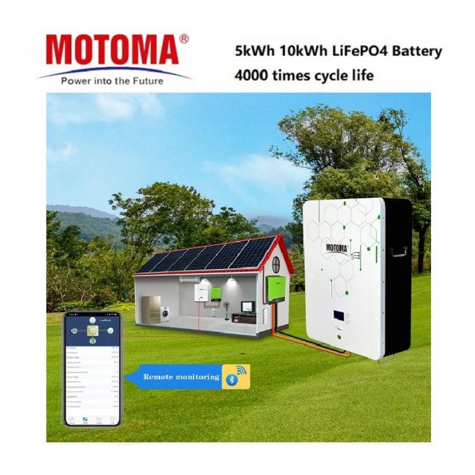 MOTOMA 48V 100Ah LiFePO4 Battery Pack For Solar System 0